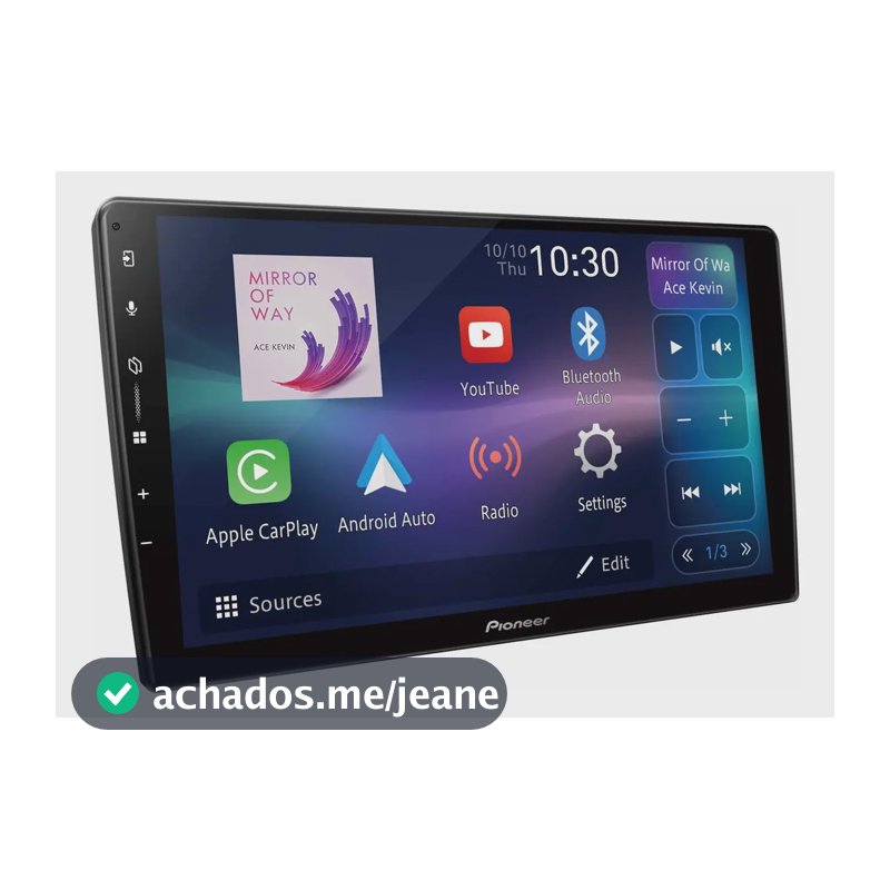 Rádio Pioneer DMH-AP6650bt 9 Car Play Android Auto Web Link, cor preta