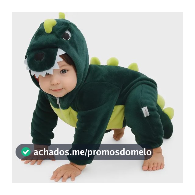 Macacão Bebê Dinossauro Inverno Menino Quentinho Peluciado