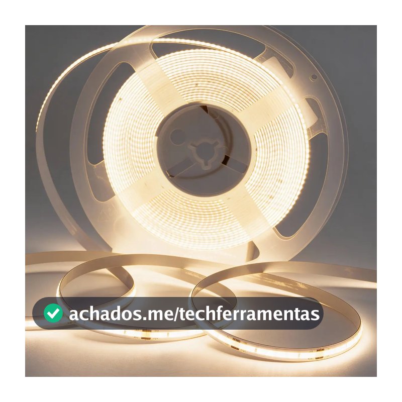 Fita Cob Super Led 5 Metros 360led/m Ip20 Alto Brilho Luz Branco-neutro 4000k
