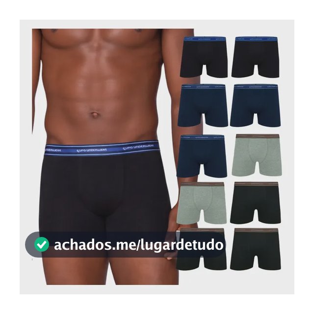 Kit 10 Cueca Boxer Lupo Algodão Cotton Conforto Original Box