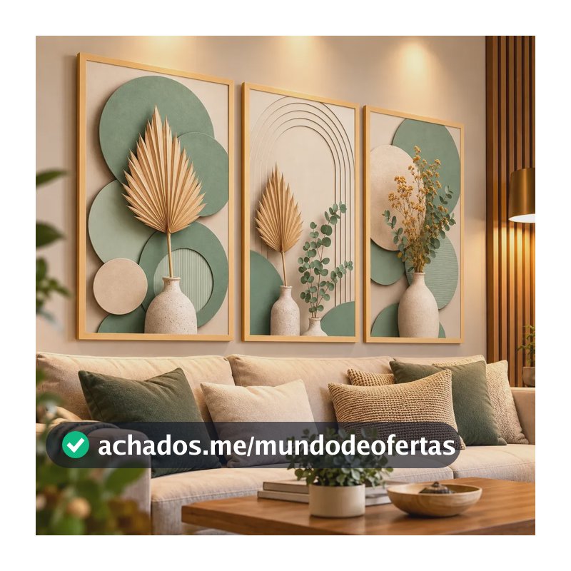 Quadro Decorativo Plantas Botânico Folhagem Ramos Carvalho Madeira