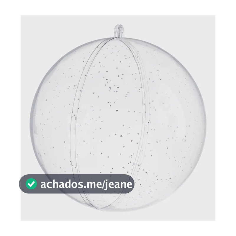 50 Esferas Gliter Acrílico 6,5cm Arvore De Natal Porta Foto