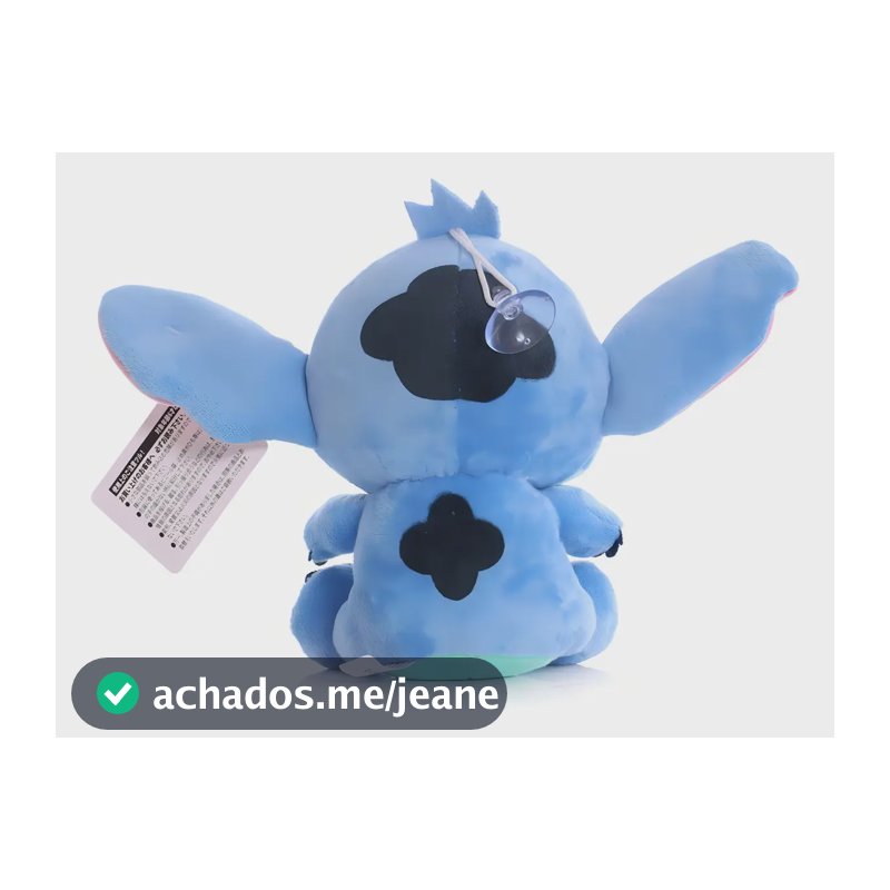 Pelúcia Fabrinkando Angel Namorada Stitch Azul 20cm Hipoalergênica