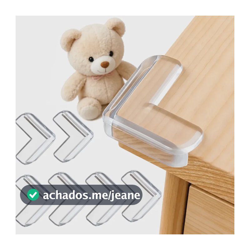 40 Unidades Protetor Quina Móveis Cantoneira Silicone Bebê Transparente