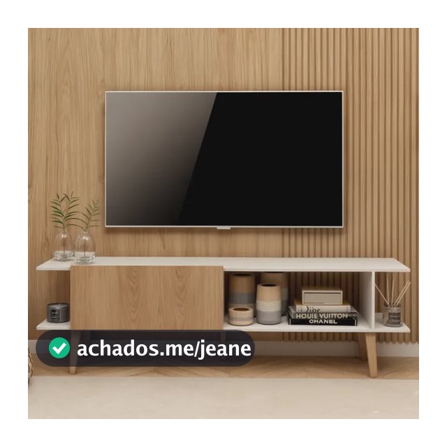 Rack Tv 55 Polegadas Sala Home Estante Organizador Multiuso Cor Branco