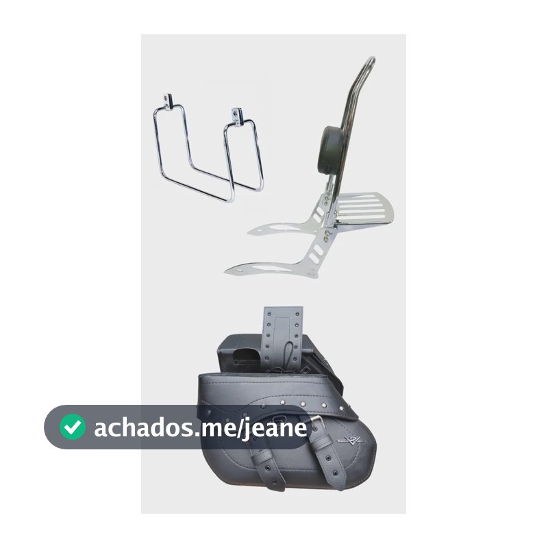 Denver 250 Sissy Bar Easy Rider+ Afastador+ Alforge Lateral Cromado