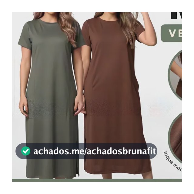 Kit 2 Vestido Midi Elegante Bolso Lateral Moda Comfy Casual