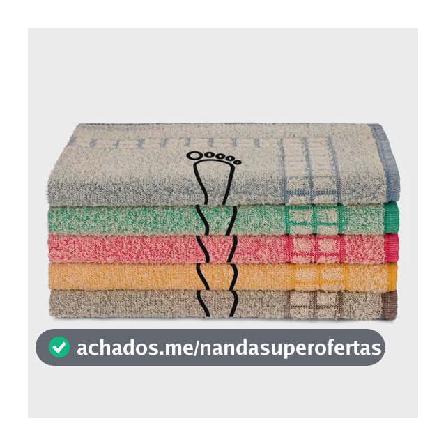 Kit 05 Tapete P/ Banheiro Felpudo 45x70cm 100%algodão Oferta