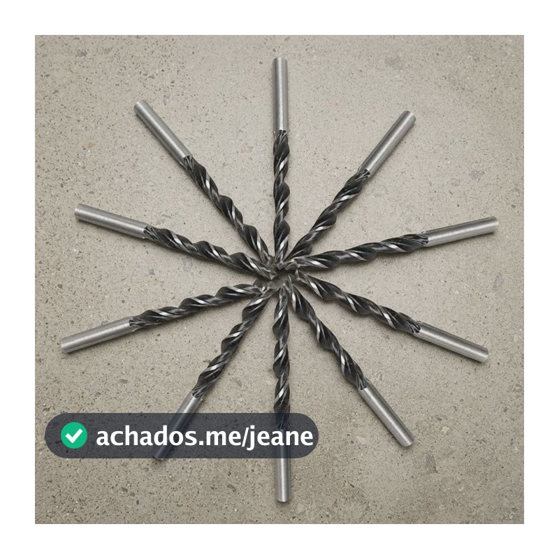Kit 10 Brocas 3 Pontas Para Madeira 3mm Aço Carbono Starfer