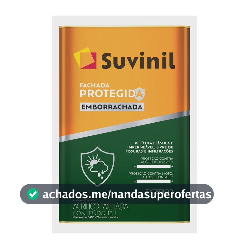 Tinta Fachada Protegida Emborrachada Branco Neve 18l Suvinil Acabamento Fosco
