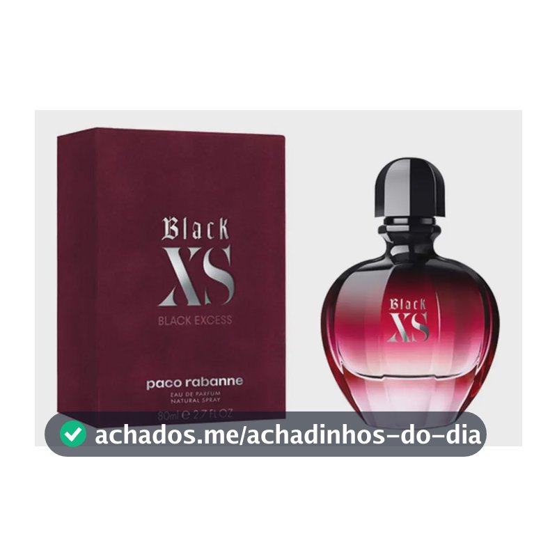 Black Xs For Her Rabanne Feminino Edp 80ml