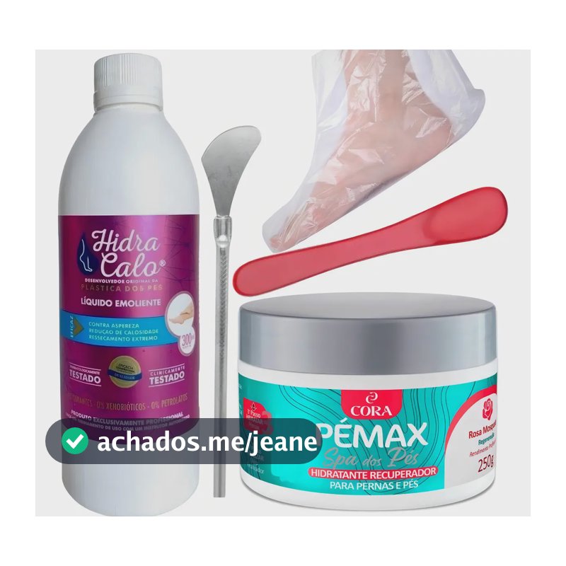 Kit Hidracalo 300 Pémax 30 Botinhas Espátula 222 Spa Dos Pés