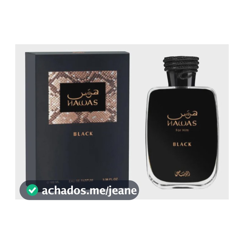 Perfume Eau De Parfum Rasasi Hawas Black Masculino 100 Ml