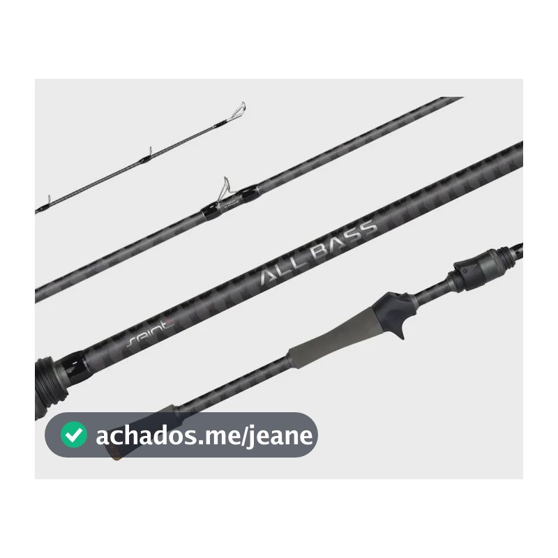 Vara Para Carretilha Saint All Bass 6'3 - 14lbs - Inteiriça Preto