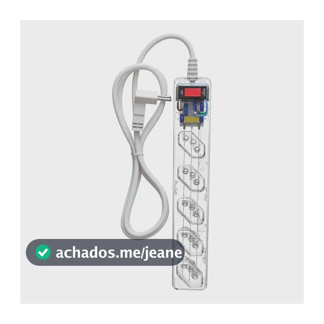 Iclamper Energia 5 Tomadas Lcf Transparente Filtro De Linha E Protetor Elétrico Dps Bivolt
