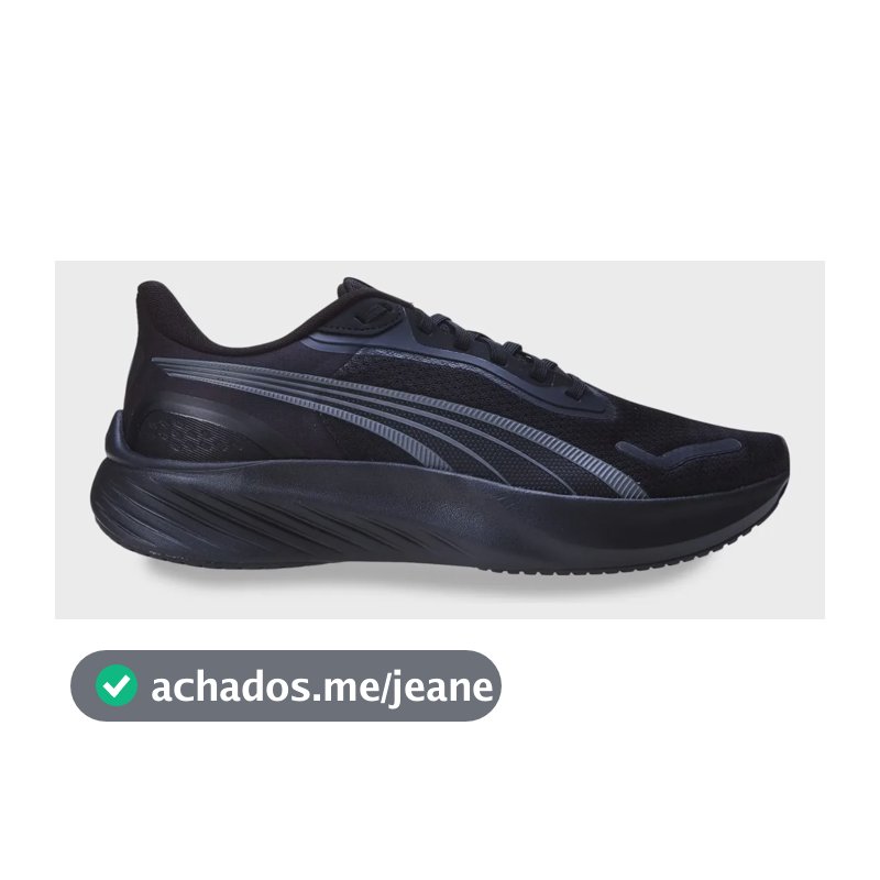 Tênis Masculino Pounce Lite Running Puma Puma Black-cool Dark Gray Liso 42 Br