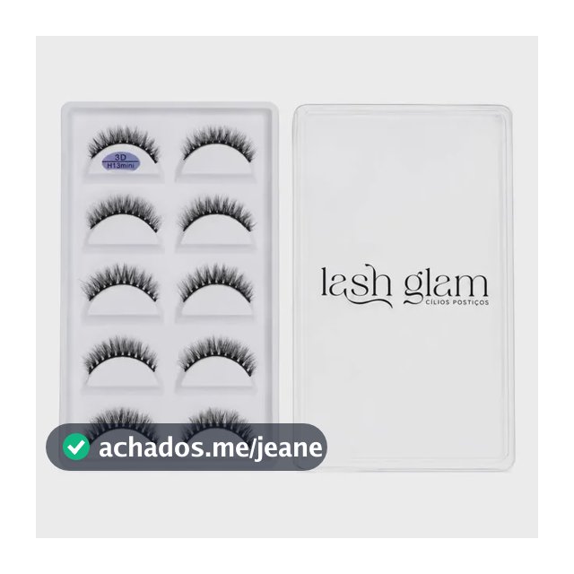 Cartela Com 5 Pares De Cilios Postiços Naturais - H13 Mini