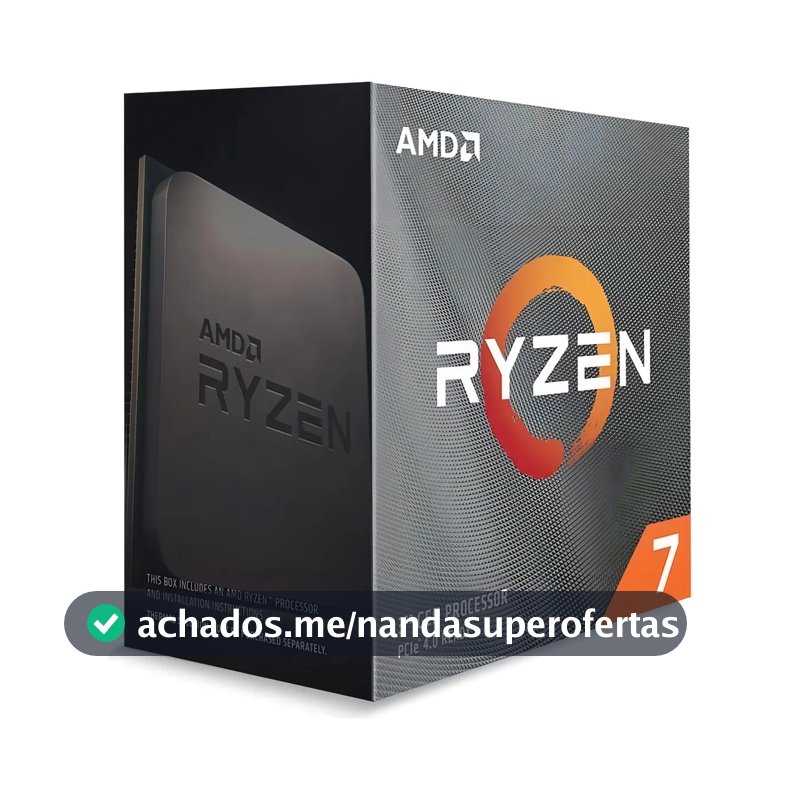 Processador AMD Ryzen 7 5700X 3.4GHz (4.6GHz Max Turbo) AM4