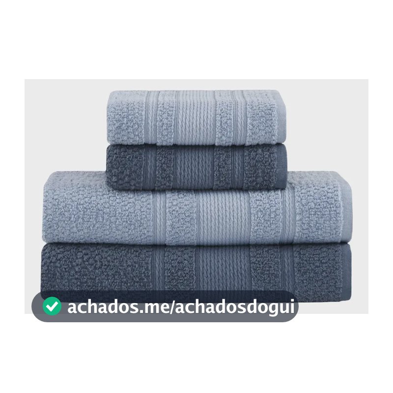 Jogo De Toalhas Buddemeyer Bella Extra Soft Banho 4 Peças Azul Claro/azul Marinho