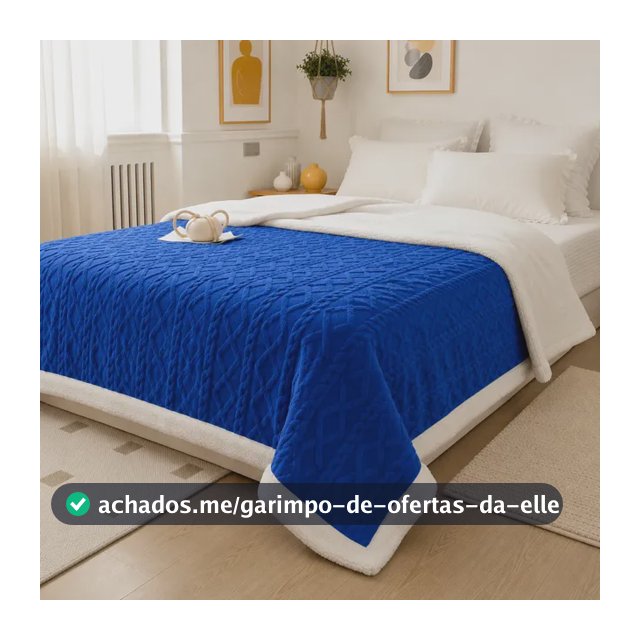 Cobertor Manta De Casal 2,00x1,80 Canelada Sherpa Cores