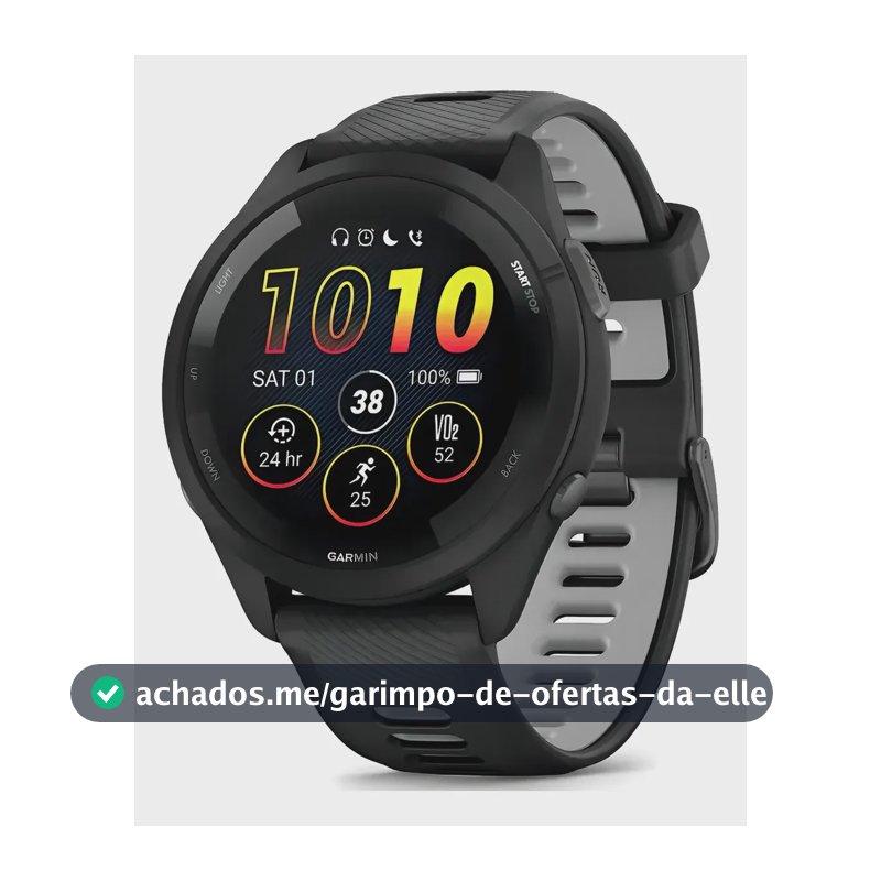 Smartwatch Garmin Forerunner 265 Tela De 1.28 Cinza Preto-cinza Preto
