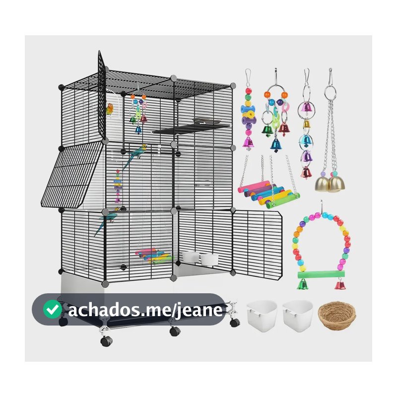 Viveiro Grande Para Calopsita Papagaio Ringneck Aves Luxo