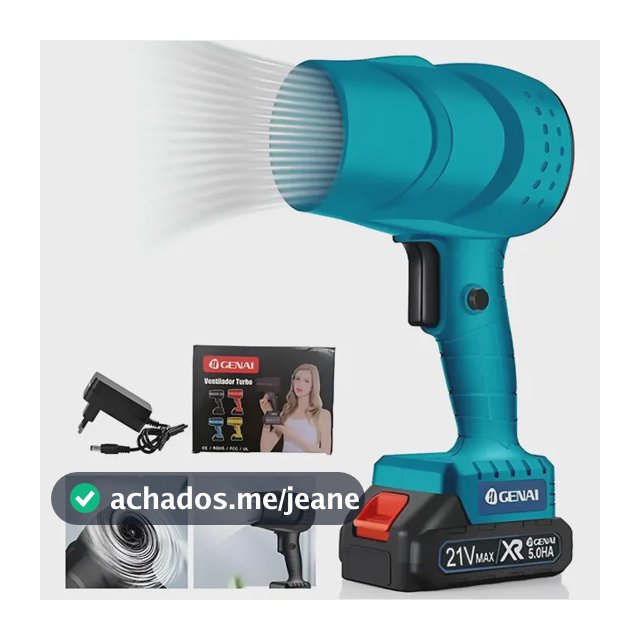 Soprador Folhas Secador Turbina Para Carro Muito 2 Bateria