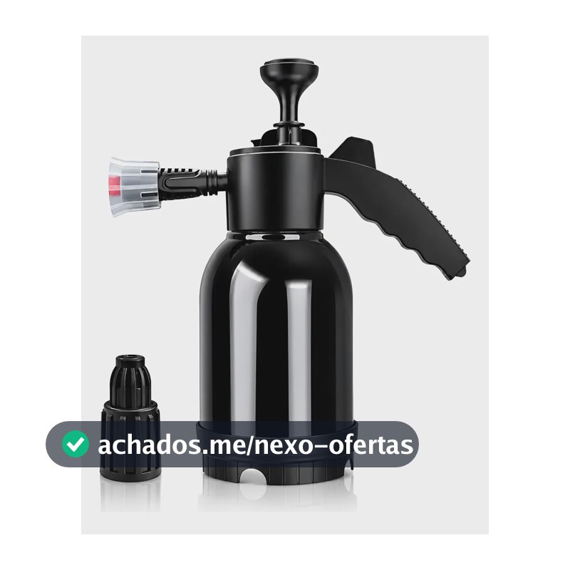 Snow Foam Manual 2l Pulverizador Gerador De Espuma Detailer Todo Preto