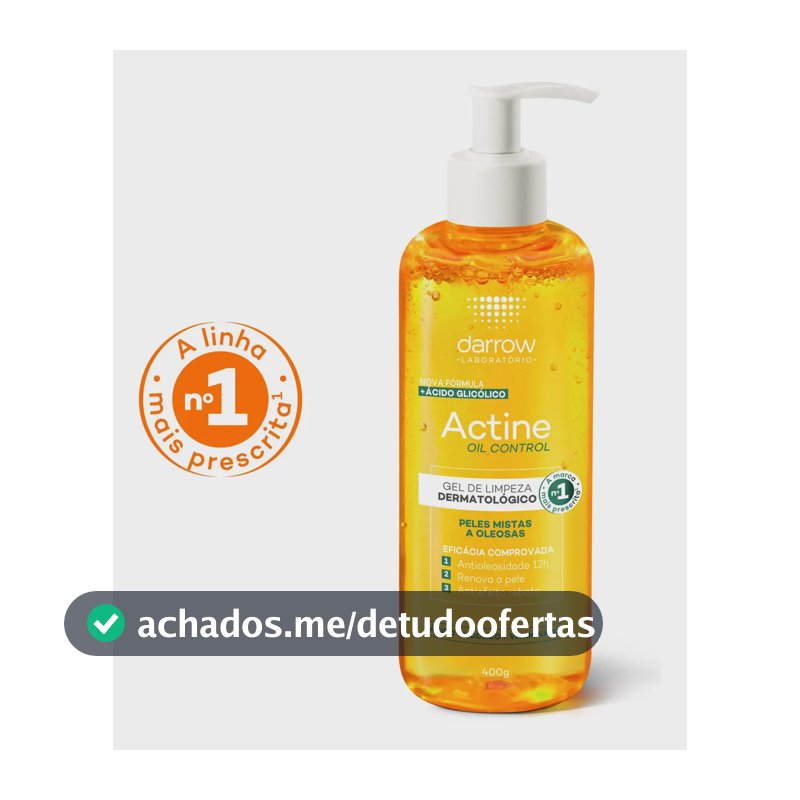 Gel de Limpeza Facial Darrow Actine Oil Control Pele Mista Oleosa 400g