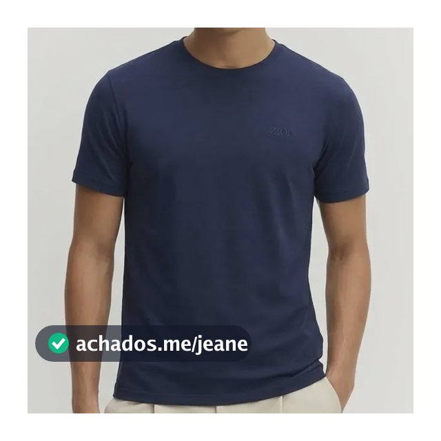 Camiseta Algodão Peruano Original C/ Elastano Lisa Masculina