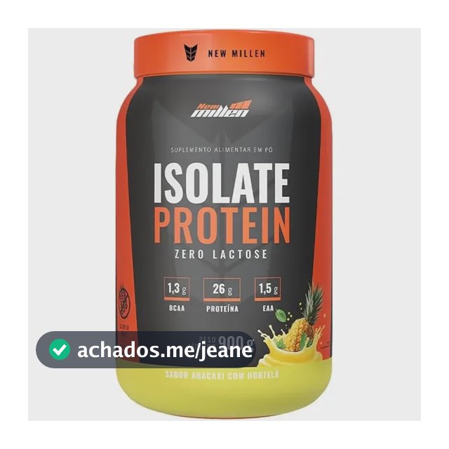 Isolate Protein Proteína Isolada 900g New Milen Zero Lactose