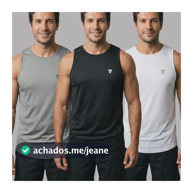 Kit 3 Camisetas Regatas Masculina Lisa Básica Academia Verão