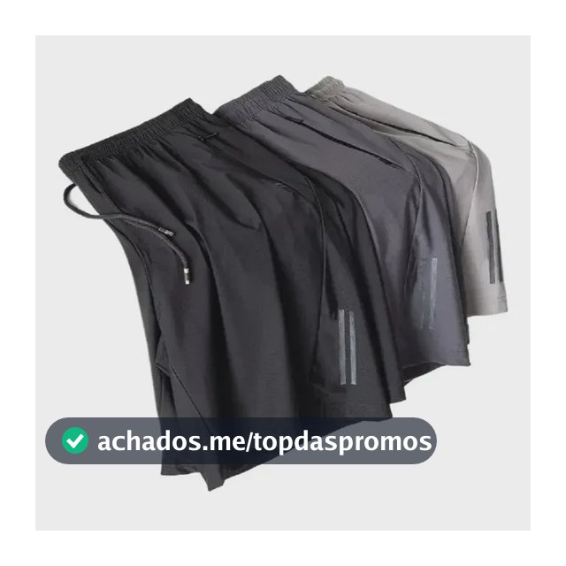 Kit 3 Bermuda Masculina Importada Seda  Secagem Rápida
