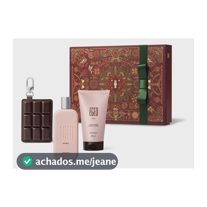 Kit Presente Egeo Choc Colônia, Sabonete E Carteira