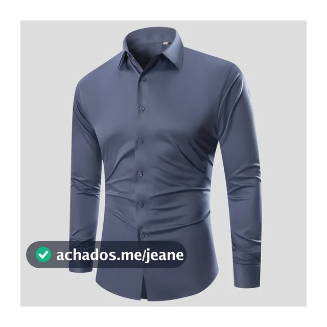 Camisa Social Slim Masculina Fibra De Bambu Com Elastano