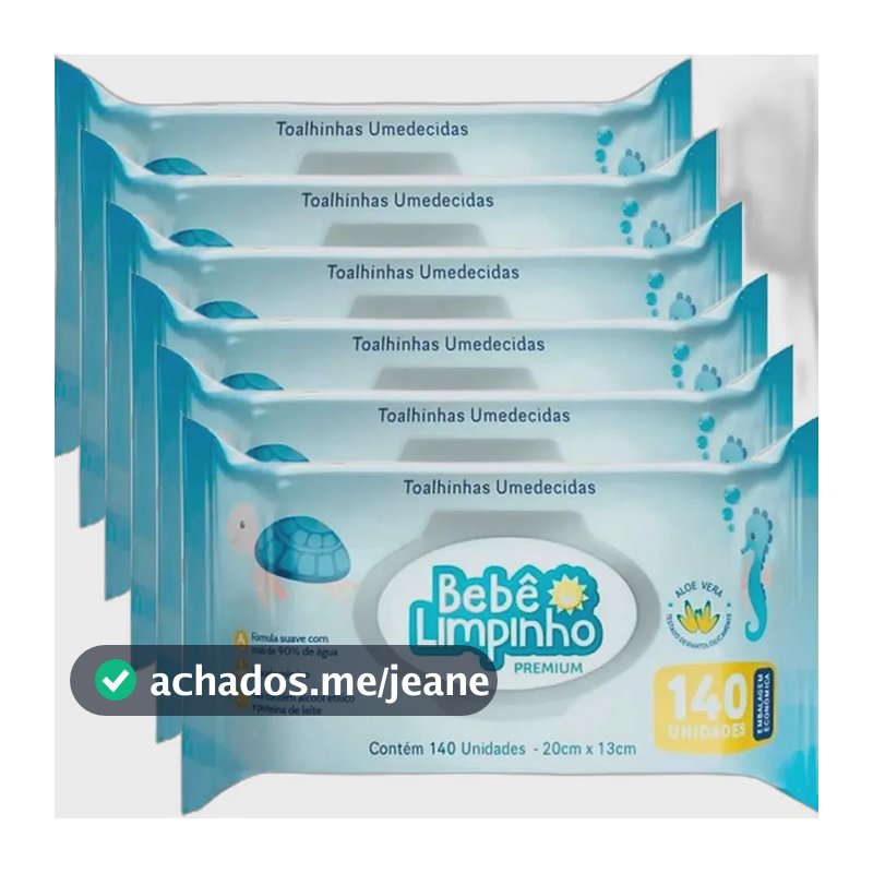 Kit Com 840 Toalhas Umedecidas Bebe Limpinho Premium - Cimed