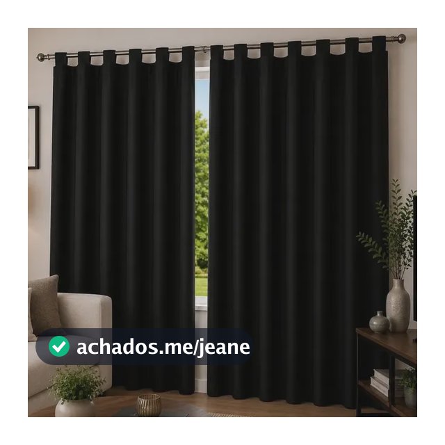Cortina Blackout Com Alças 2,00x2,00m Para Quarto E Sala