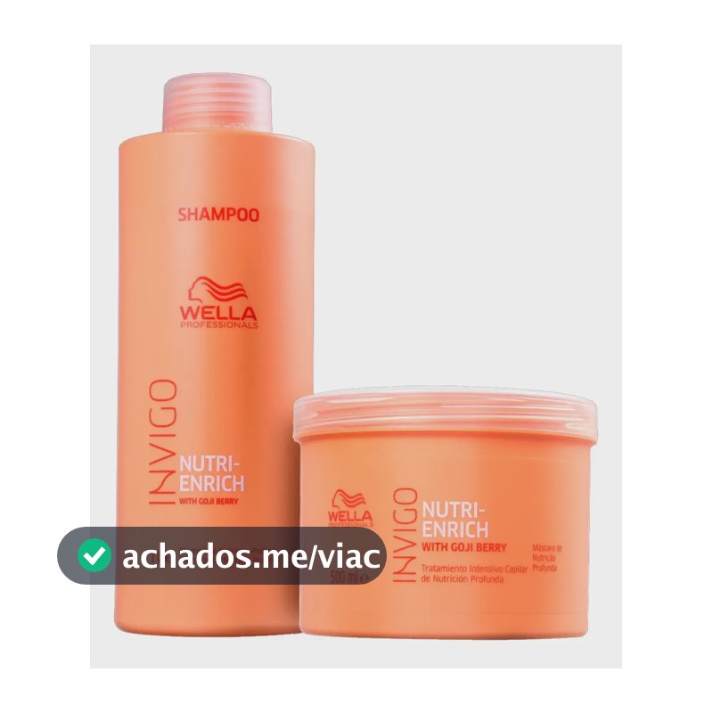 Wella Professionals Invigo Nutri Enrich Kit Shampoo 1000ml + Máscara 500ml