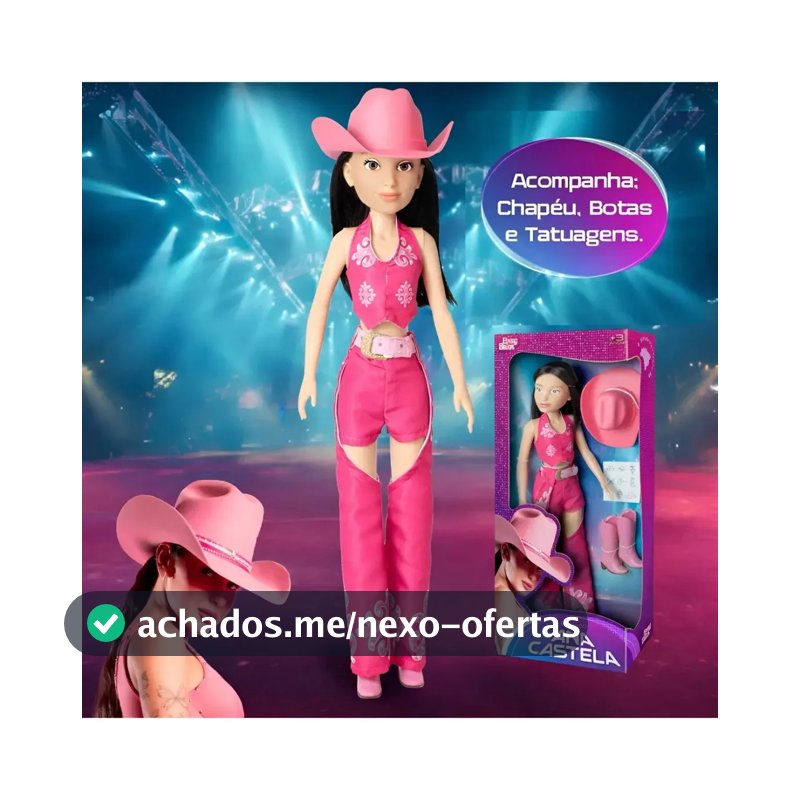 Boneca Ana Castela 1291 Baby Brink com Acessórios +3