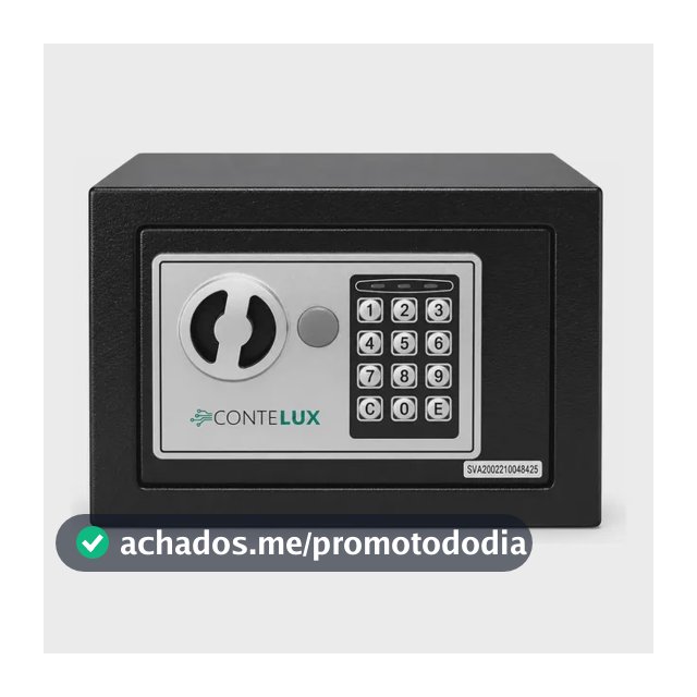 Cofre Eletrônico Digital Senha Ou Chave 23x17x17 Contelux