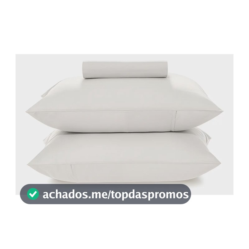 Jogo De Cama Queen 3 peças 160 Fios 100% Algodão Branco Karsten