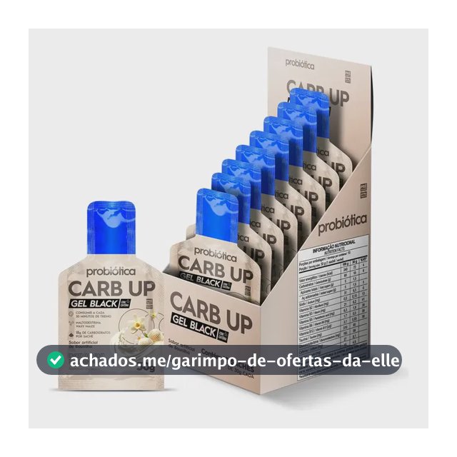 Carboidrato Carb Up Gel Black 10x30g Probiótica Baunilha Energia Rápida
