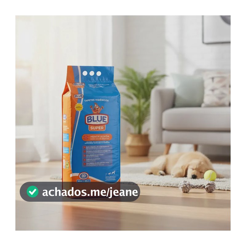 Tapete Higiênico Super Premium Blue Alta absorção Tamanho 82x60cm 30 Unidades