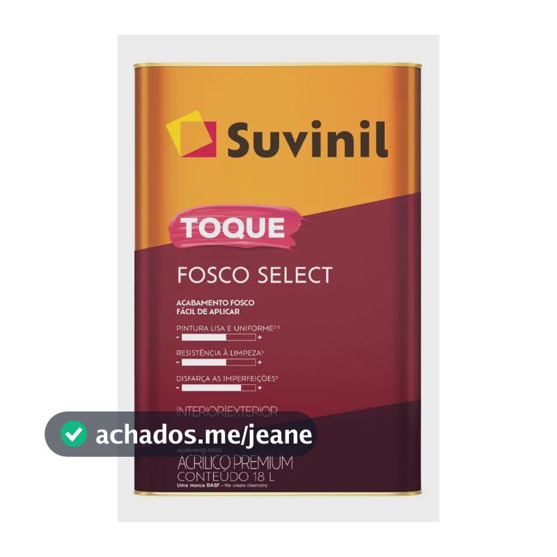Tinta Acríl Toque Fosco Select Algodão Egípcio 18l Suvinil