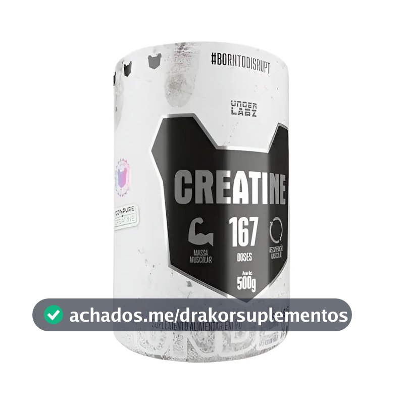 Creatina Monohidratada 100% Pura Under Labz Creatine 500g Sabor Sem Sabor