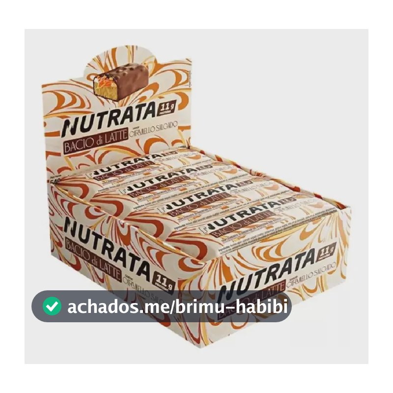 Barra Bacio Di Latte Caramelo Salgado - Nutrata Kit c/12 Un. Caramelo Salgado