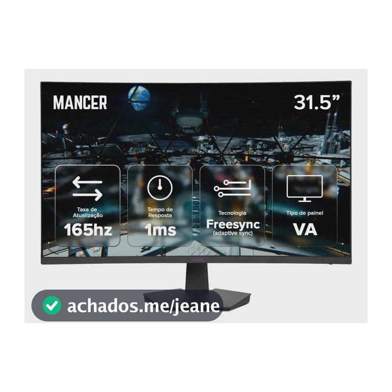 Monitor Gamer Mancer Valak Uz3, 31.5, Va, Fhd, 1ms, 165hz