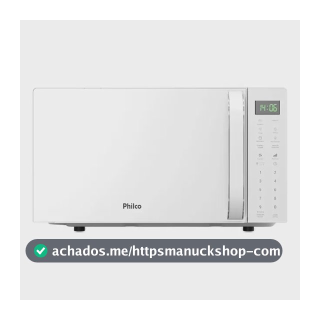 Micro-ondas Philco 20L Branco Pintura Limpa Fácil 1100W PMO23B