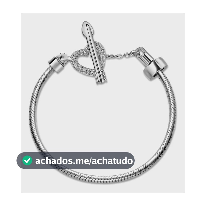 Pulseira Life Cupido Coração E Flecha Em Prata 925