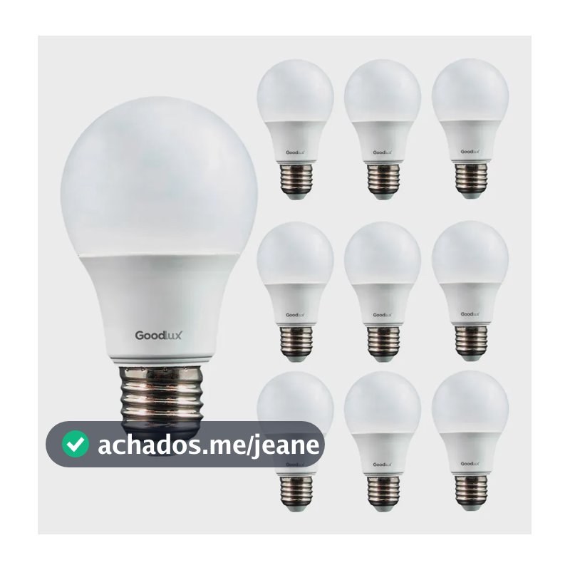 Kit 10 Lampadas Led 15w Bulbo Pera 6500k Cor Da Luz Branco Frio Goodlux